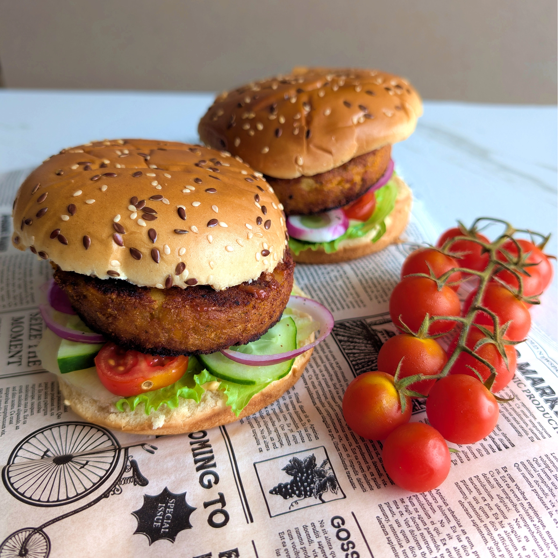 Healthy high-carb burgers